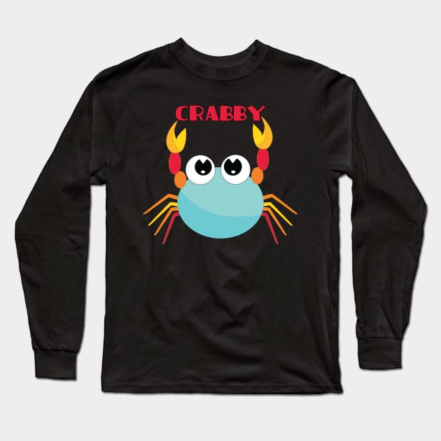 Crabby Long Sleeve T-Shirt by LittleBean